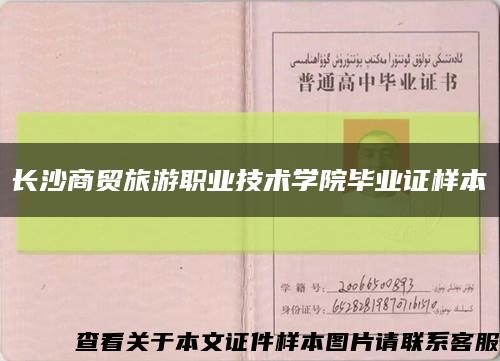 长沙商贸旅游职业技术学院毕业证样本缩略图