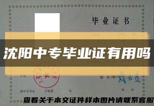 沈阳中专毕业证有用吗缩略图