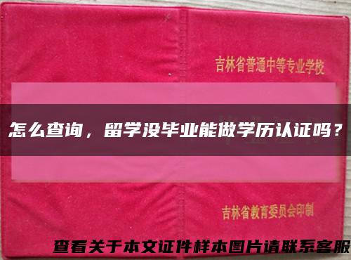 怎么查询，留学没毕业能做学历认证吗？缩略图