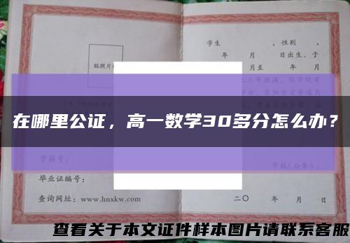 在哪里公证，高一数学30多分怎么办？缩略图