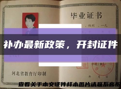 补办最新政策，开封证件缩略图