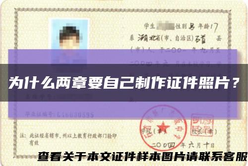 为什么两章要自己制作证件照片？缩略图