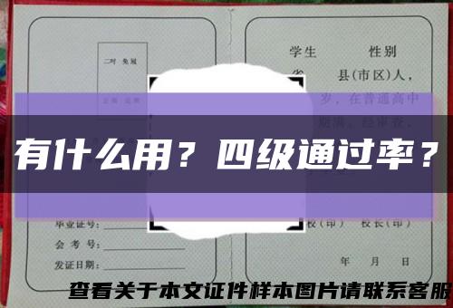 有什么用？四级通过率？缩略图