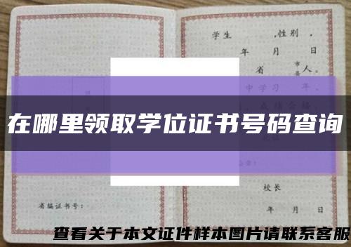在哪里领取学位证书号码查询缩略图