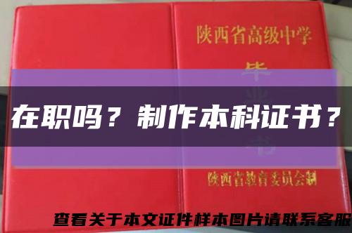 在职吗？制作本科证书？缩略图