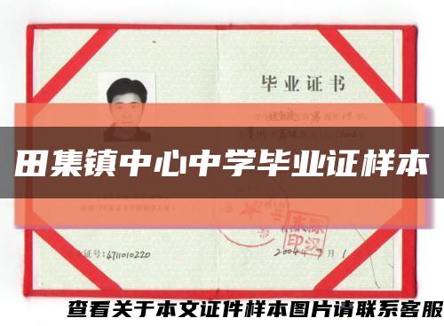 田集镇中心中学毕业证样本缩略图