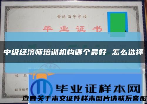 中级经济师培训机构哪个最好 怎么选择缩略图