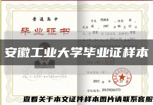 安徽工业大学毕业证样本缩略图