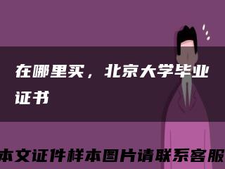 在哪里买，北京大学毕业证书缩略图