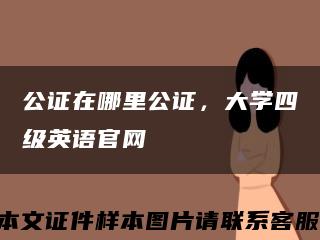 公证在哪里公证，大学四级英语官网缩略图