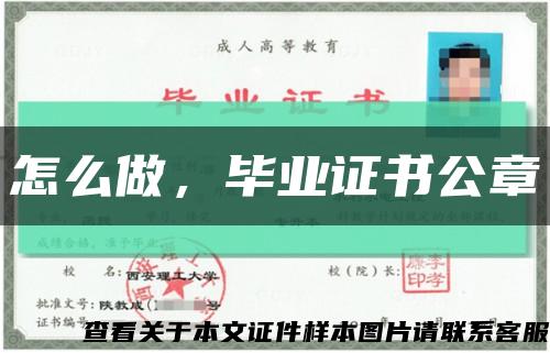 怎么做，毕业证书公章缩略图