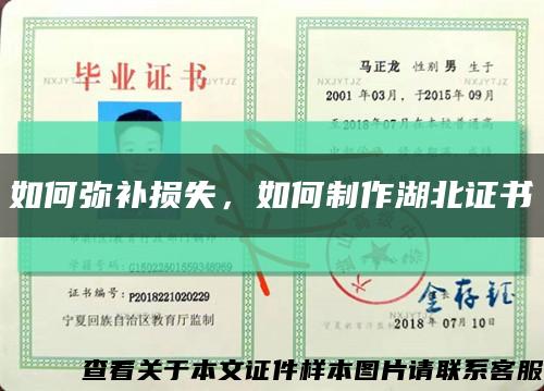 如何弥补损失，如何制作湖北证书缩略图