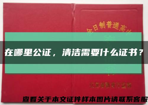 在哪里公证，清洁需要什么证书？缩略图