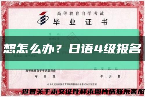 想怎么办？日语4级报名缩略图