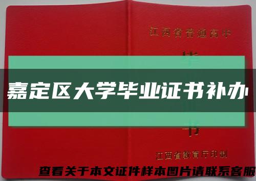 嘉定区大学毕业证书补办缩略图