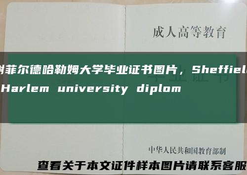 谢菲尔德哈勒姆大学毕业证书图片，Sheffield Harlem university diploma缩略图