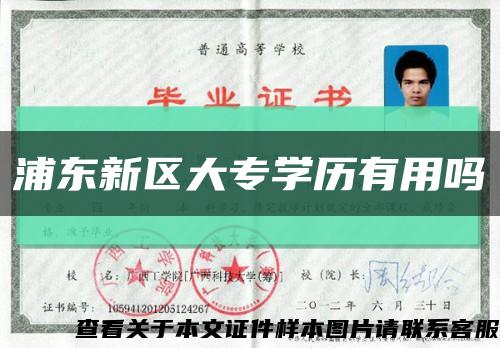 浦东新区大专学历有用吗缩略图