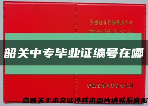 韶关中专毕业证编号在哪缩略图