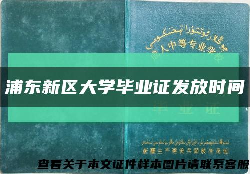 浦东新区大学毕业证发放时间缩略图