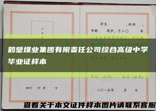 鹤壁煤业集团有限责任公司综合高级中学毕业证样本缩略图