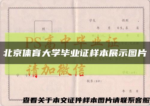 北京体育大学毕业证样本展示图片缩略图