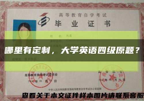 哪里有定制，大学英语四级原题？缩略图