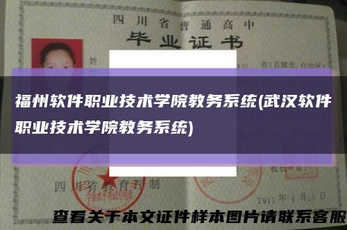 福州软件职业技术学院教务系统(武汉软件职业技术学院教务系统)缩略图