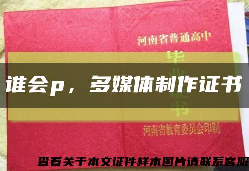谁会p，多媒体制作证书缩略图