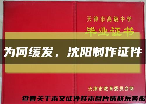 为何缓发，沈阳制作证件缩略图
