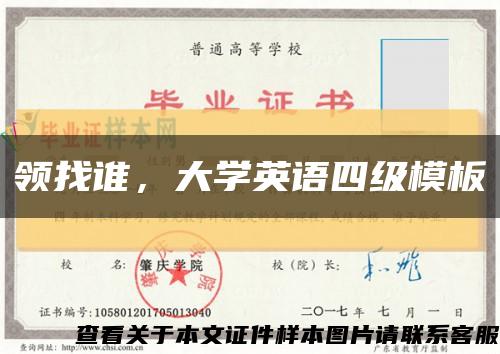 领找谁，大学英语四级模板缩略图