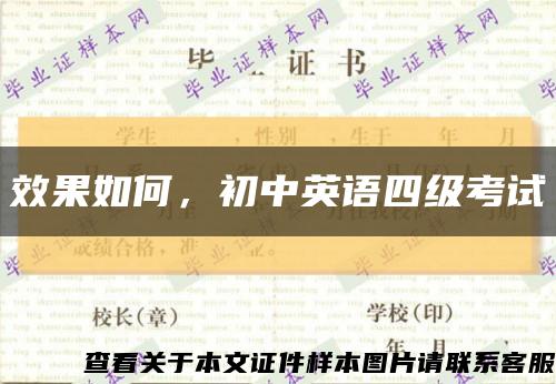 效果如何，初中英语四级考试缩略图