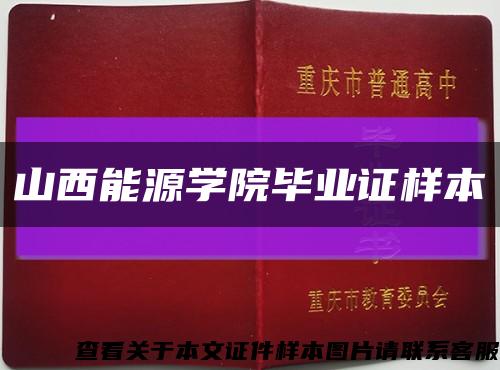山西能源学院毕业证样本缩略图