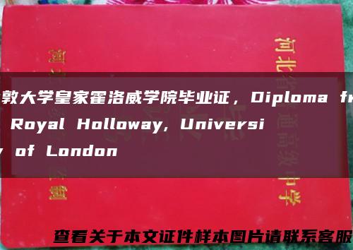 伦敦大学皇家霍洛威学院毕业证，Diploma from Royal Holloway, University of London缩略图