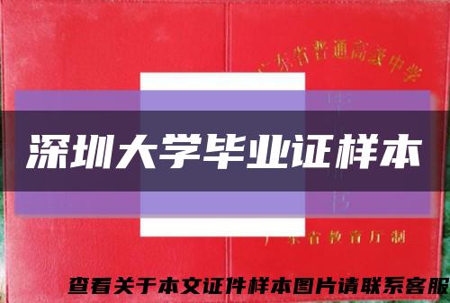 深圳大学毕业证样本缩略图