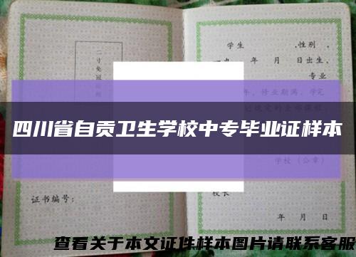四川省自贡卫生学校中专毕业证样本缩略图
