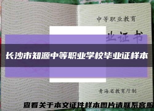 长沙市知源中等职业学校毕业证样本缩略图