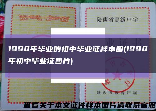 1990年毕业的初中毕业证样本图(1990年初中毕业证图片)缩略图