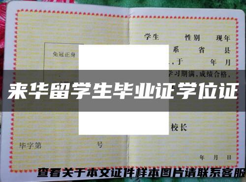 来华留学生毕业证学位证缩略图