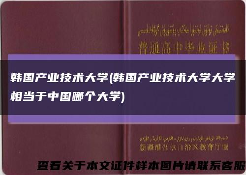 韩国产业技术大学(韩国产业技术大学大学相当于中国哪个大学)缩略图