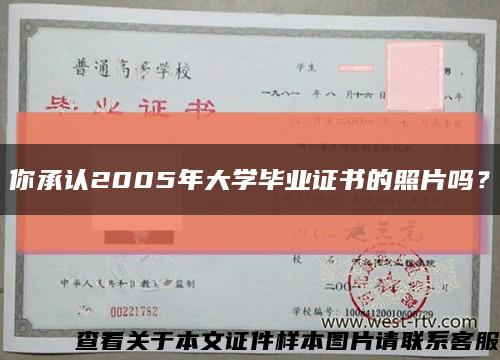 你承认2005年大学毕业证书的照片吗？缩略图