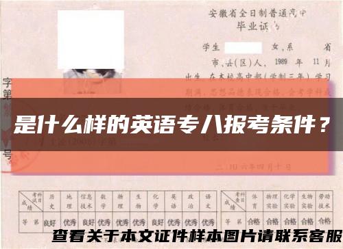 是什么样的英语专八报考条件？缩略图