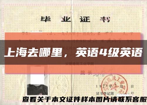 上海去哪里，英语4级英语缩略图