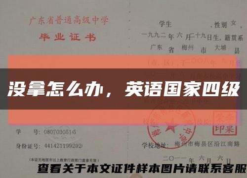 没拿怎么办，英语国家四级缩略图