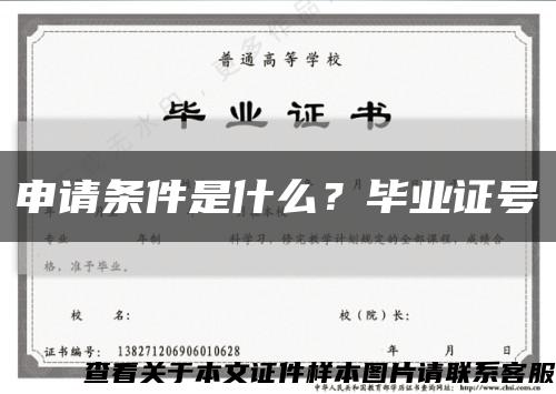 申请条件是什么？毕业证号缩略图