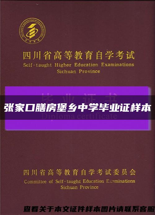 张家口膳房堡乡中学毕业证样本缩略图