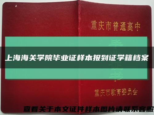 上海海关学院毕业证样本报到证学籍档案缩略图