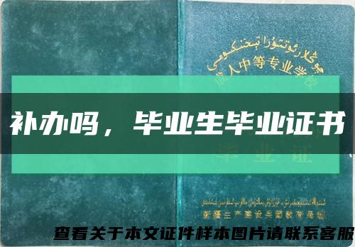 补办吗，毕业生毕业证书缩略图