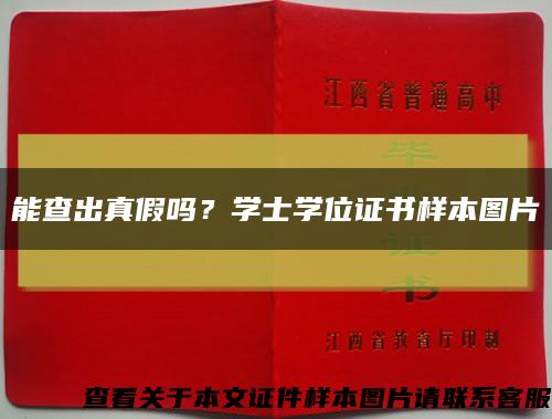 能查出真假吗？学士学位证书样本图片缩略图