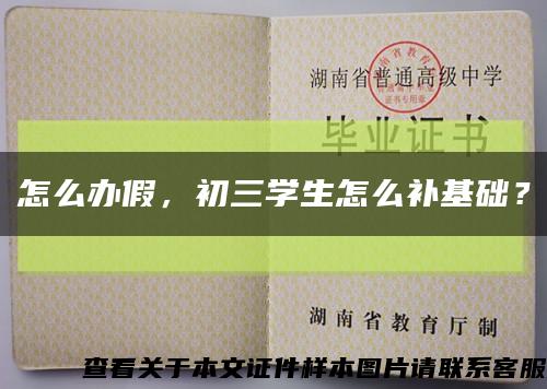 怎么办假，初三学生怎么补基础？缩略图