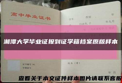 湘潭大学毕业证报到证学籍档案原版样本缩略图